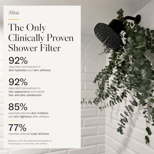 Afina Filtered Rain Shower Head with High Pressure Brushed Nickel Pack of 1