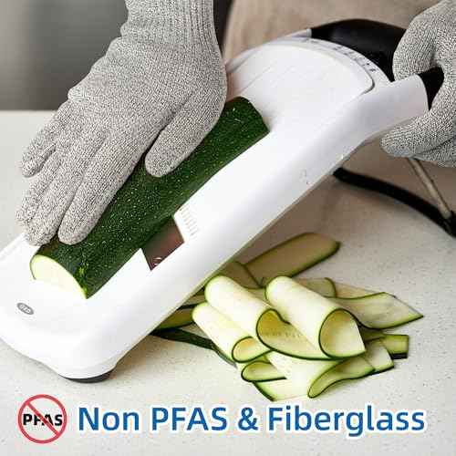 Schwer SlicePro ANSI A9 Cut Resistant Gloves, Food Grade Reliable Cutting Glove, Mandoline Gloves for Kitchen Meat Cutting, Oyster Shucking, Fish Fillet Processing, Non-PFAS, PR1501-G, L