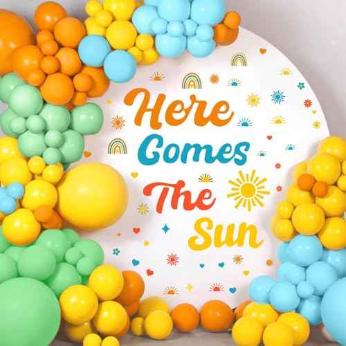 Here Comes The Sun Backdrop Decals Son Baby Shower Arch Stickers Gender Reveal Party Decorations For Arch Balloon Decor Welcome Oh Baby Sign Decal Boy First Birthday Party Supplies
