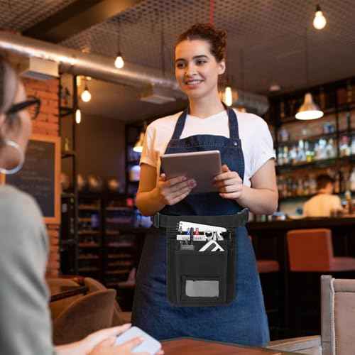 Server Waist Pouch,Restaurant Waitress Accessories Bag,Utility Money Bag Working Serving Apron for Waiter Waitress