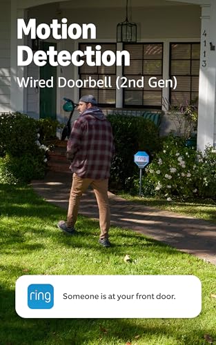 Ring Wired Doorbell with Chime - 2nd Gen, Speckled Gray & White