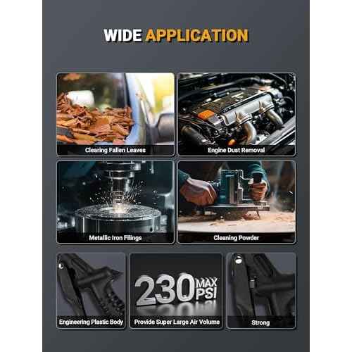 High Flow Air Blow Gun with Rubber Guard, Air Nozzle Blower Gun Angle Bent Jet Nozzle & 1/4" Standard Quick Plug, Air Gun for Air Compressor Accessories Pneumatic for Dust Removal Cleaning Tool