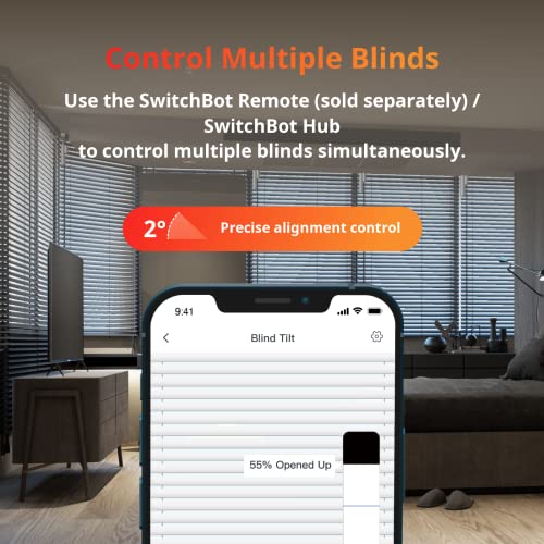 SwitchBot Smart Motorized Blinds Kit - 3 Pack, WiFi Remote, Solar Powered, Alexa & Google Compatible