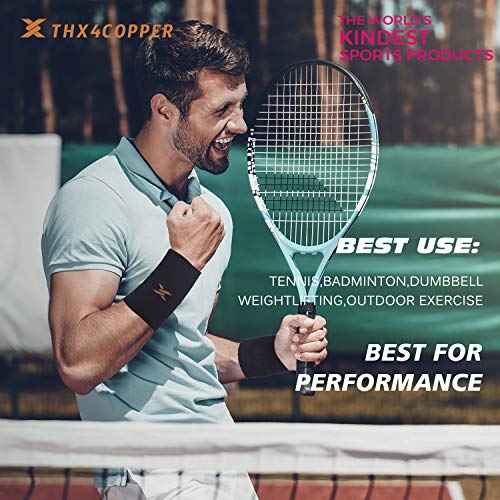 THX4COPPER Compression Wrist Sleeve - Copper Infused Wrist Support for Men &Women-Improve Circulation and Recovery(1 Pair)