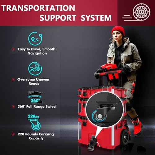 Packout Caster Wheel Kit, Upgraded Metal Front Wheels Fit for Milwaukee 48-22-8427/8426 Packout Rolling Tool Box-Accessories for Packout Toolbox, Folding Packaging Accessories Make Shipping Easy