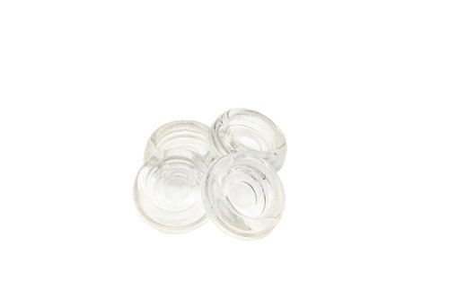 STALLION HARDWARE Heavy-Duty Clear Glass Coasters – Floor Protectors for Furniture Legs, Non-Slip Design to Guard Marble, Tile & Wood Floors from Scratches & Damage (Set of 12)