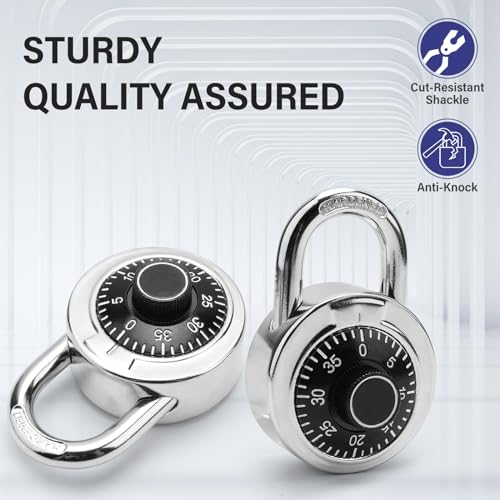 PINZAN Black Mini Combination Padlock 3-Dial Preset Code, Pack of 1