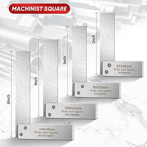 Frienda Machinist Square Set, 2", 3", 4" and 6" Precision Squares