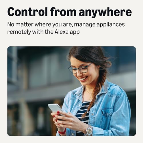Amazon Basics 4-Pack Alexa-Only Smart Plugs, Voice & App Control, Compact Wi-Fi Outlet