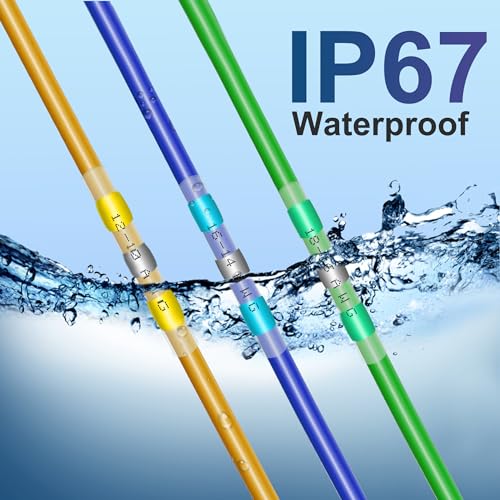 180Pcs Waterproof Heat Shrink Solder Seal Wire Connectors Kit - Marine & Automotive Electrical Terminals