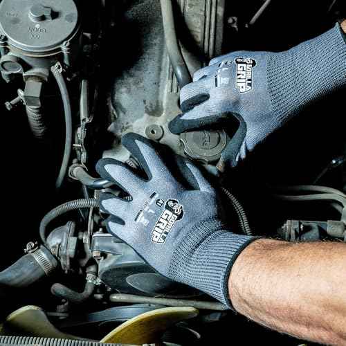 Gorilla Grip A1 Precision Grip, Cut Resistant Work Gloves, Nitrile Coated, Grey - Small (27220-212B)