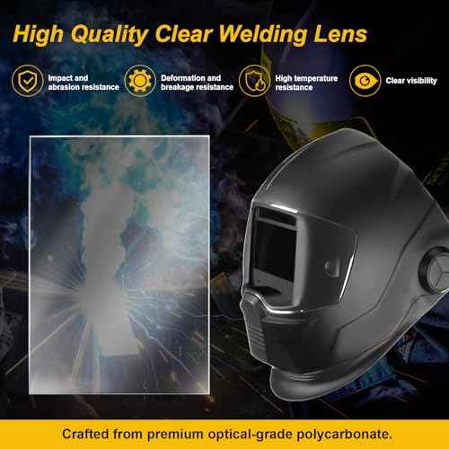 0700000808 Inside Cover Lens Replacement for ESAB Sentinel A50 Welding Helmet, Welding Helmet Clear Cover Inside Lenses Replacement A50 Lens, Anti-Scratch & Spatter Protection, 5 Pack