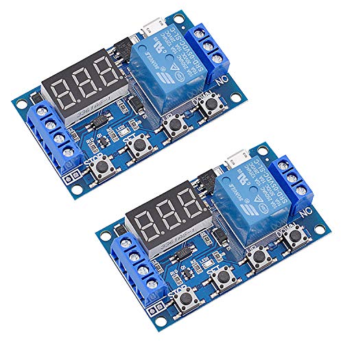 Programmable Timer Relay Module with LED Display - 6-30V DC, Micro USB, Smart Home & Industrial Control