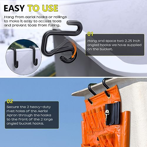 Tricana 16-Pocket Lineman Tool Board with 2 x 2in Aerial Hooks — Bucket Truck Organizer