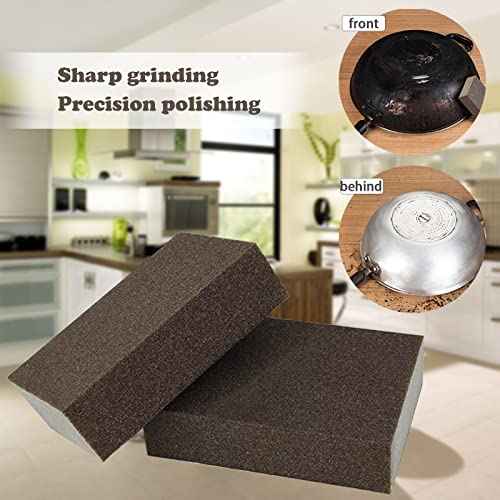 Sanding Sponge, 320 Grit Assortment Sanding Block, Wet and Dry Dual-use Sander Sponges for Drywall Metal, Sandpaper Sponge for Wood, Washable and Reusable