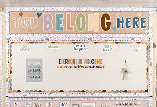 Teacher Created Resources Painted Dots Classroom Border Trim, Straight Rolled Edging, 50ft