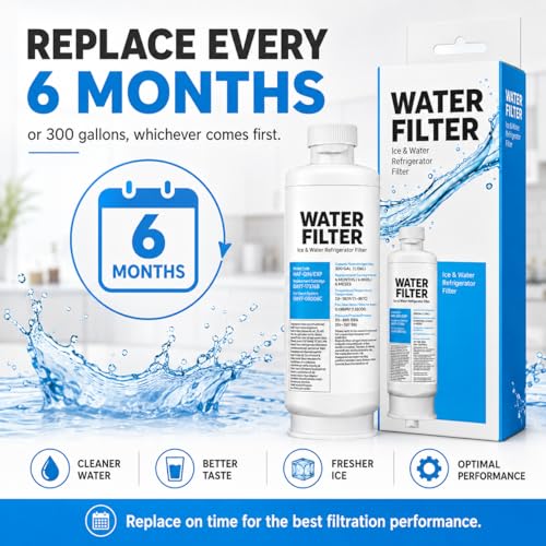 2 Pack Water Filter Replacement for Samsung DA97-17376B, RF28R7201SR & More - Faucet Mount