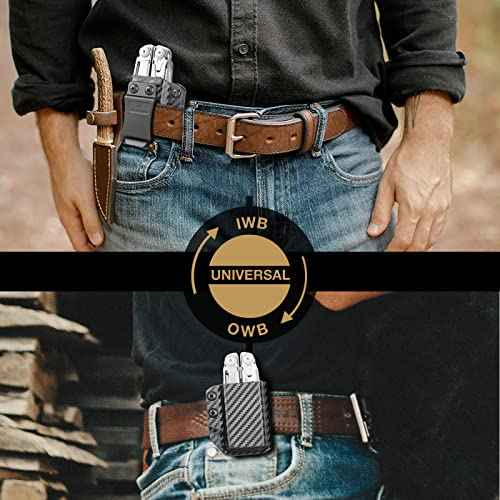 Carbon Fiber Multitool Sheath for LEATHERMAN Wave & Wave Plus, Fits for LEATHERMAN Wave & Wave Plus Sheath Pouch Case Holster, Multi-Tool Not Included
