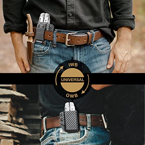 Carbon Fiber Multitool Sheath for LEATHERMAN Wave & Wave Plus, Fits for LEATHERMAN Wave & Wave Plus Sheath Pouch Case Holster, Multi-Tool Not Included