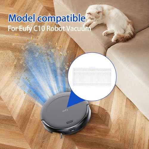 (6 Pack) C10 Replacement HEPA Filters Compatible with Eufy C10 Robot Vacuum, High-Efficiency Filter Accessories Kit for C10 Robotic Vacuum Cleaner