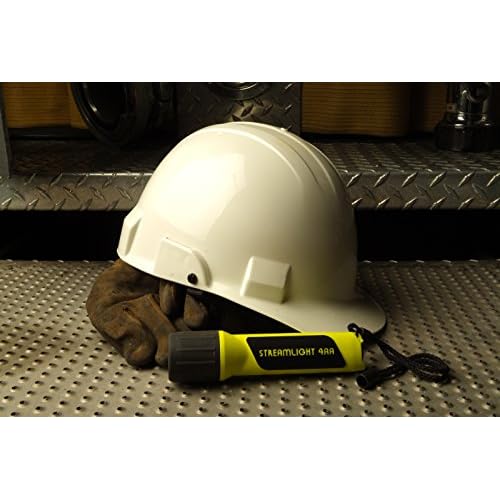 Streamlight 68202 4AA ProPolymer LED, Flashlight with Batteries, Yellow (Clam Pack) - 67 Lumens