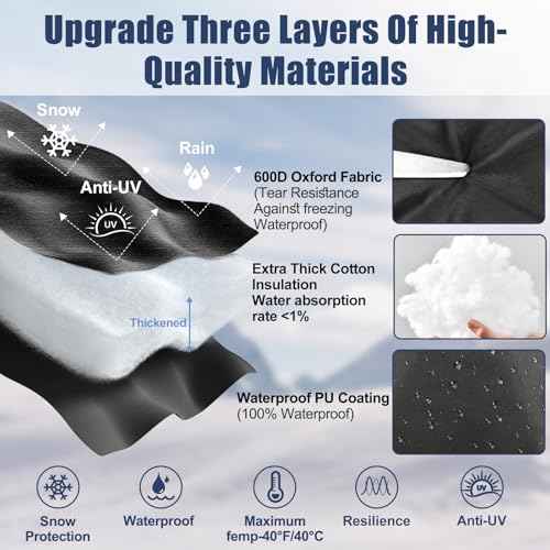 2Pack Outdoor Faucet Covers for Winter Freeze Protection, 8.5¡Èx5.9¡Èx1.9¡È Thicker Hose Bib Insulation Cover Waterproof & Frost Free Outside Spigot Cover Bags Insulated Covers with Reflective Strips