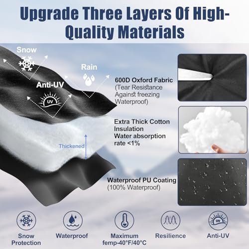 Nabreeli Black 2-Pack Outdoor Faucet Covers for Winter Freeze Protection