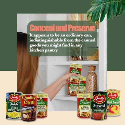 Fake Soup Can Diversion Safe - Keep Your Valuables Safe - like Jewelry, Cash, Money, Coins, Car Keys - Storage Home Security - Corn