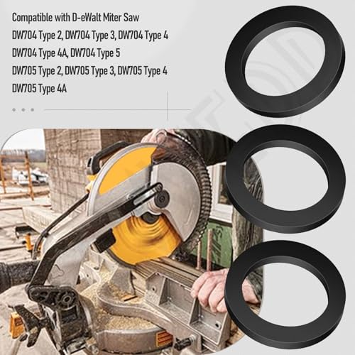 6 Pack 152636-00 Miter Saw Blade Adapter Ring (1" x 5/8") for Dewalt DW718, DWS780, DW704, DW705, 3660, 3680 12" Miter Saw, Replaces 45-88-0330