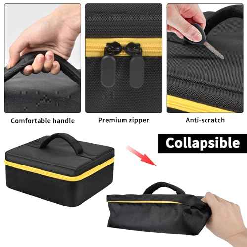 Tool Case Compatible with DEWALT 20V Max XR (DCW600B)/ for Makita XTR01Z 18V LXT Lithium-Ion Cordless Router, Sailcloth Storage Carrying Holder for Dewalt Batteries, Charger, Router Bits (Bag Only)