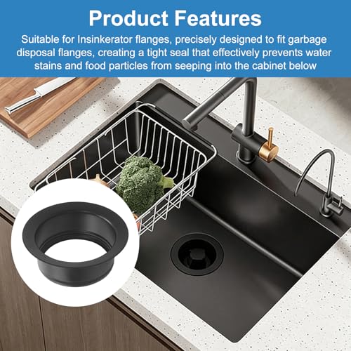 Black InSinkErator Garbage Disposal Sink Flange - Durable Metal Mount