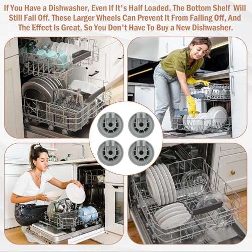 CG 10016657 Bosch Dishwasher Lower Rack Wheel Kit (4 Pack) – Extended Lower Rack Wheels