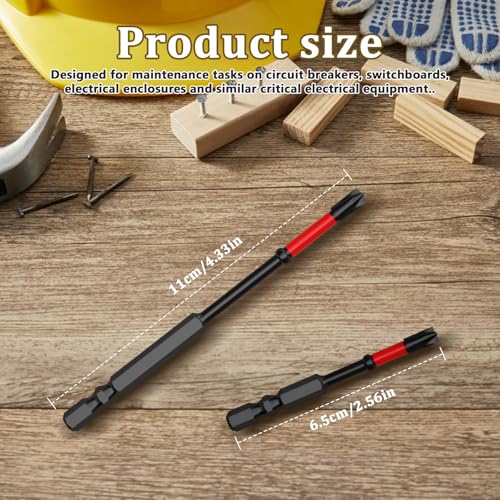 10 Pack Fph2 Impact Screwdriver Bit Set, 65mm & 110mm Slotted Heads 1/4 Inch Hex Shank, Cross Slot Screw Driver Drill Bits Used Electricians