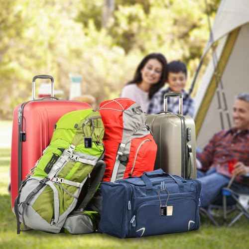 SEPOX¢ç Compact Design Twins Resettable 4-Digit Combination Padlock, Extra Long Cable ? Personalized Password, Durable Vinyl Steel Cable, Multipurpose Lock for Suitcase, Gym Lockers, Toolbox ? Black