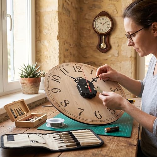 Quartz Wall Clock Movement with Low Noise Pendulum Mechanism - DIY Replacement