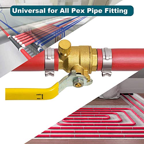 LOKMAN 50 Pack 1/2 Inch Stainless Steel PEX Cinch Clamps for Pipe Fittings
