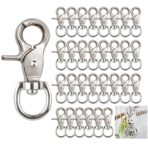 Heavy Duty Trigger Snap Hooks 30PCS, 2.32" Swivel Metal Clasps for Pet Leashes & Keychains