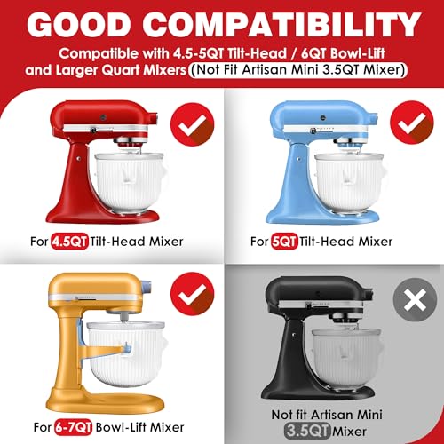 KitchenAid Ice Cream Maker Attachment for 4.5–6 Qt Mixers