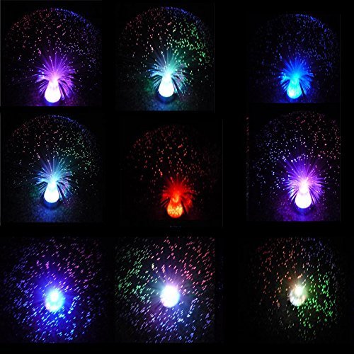 E&A Ice Fiber Optic Mood Novelty Lamps Lighting Glacier Lite with Color-Changing Crystals Base