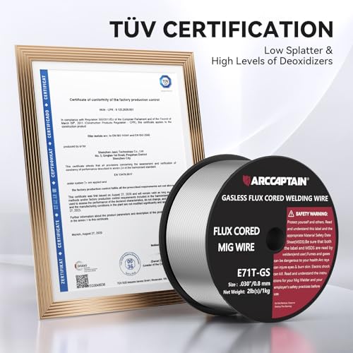 ARCCAPTAIN Flux Core Welding Wire .030¡° & .035" E71T-GS Mig Welding Wire 2-Pound Spool Gasless Mild Carbon Steel Compatible With Lincoln Miller Forney Harbor Welder