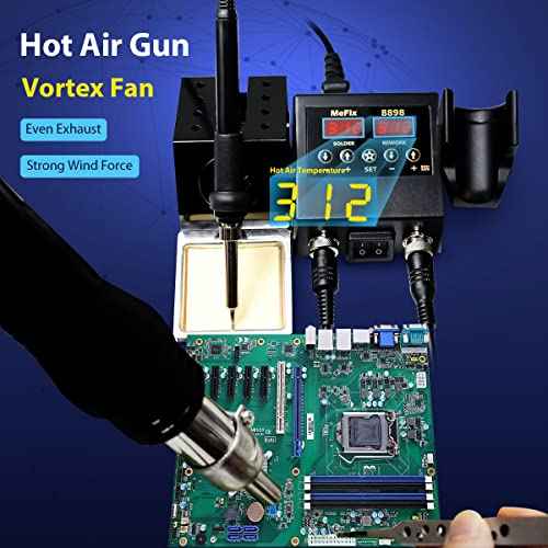 MeFix 8898 Portable 2 in 1 Soldering Iron Station SMD Hot Air Rework Station