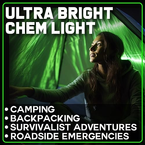 PartySticks Green Glow Sticks Bulk Pack 25 - Emergency & Camping Light