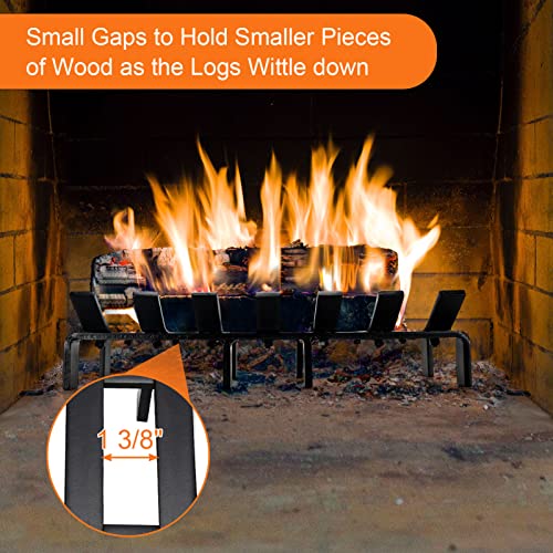 Willow Weave 17-Inch Fireplace Grate with 7 Bars – Heavy Duty Wood Stove Grate (Standard 17")