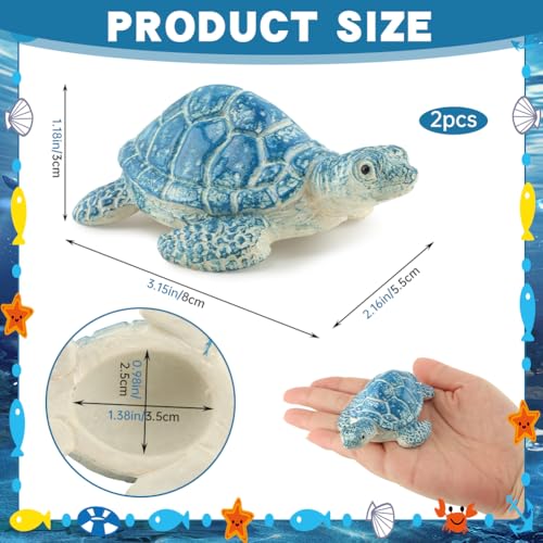 Sea Turtle Toilet Bolt Covers - Decorative Bathroom Screw Caps, 2 Pack