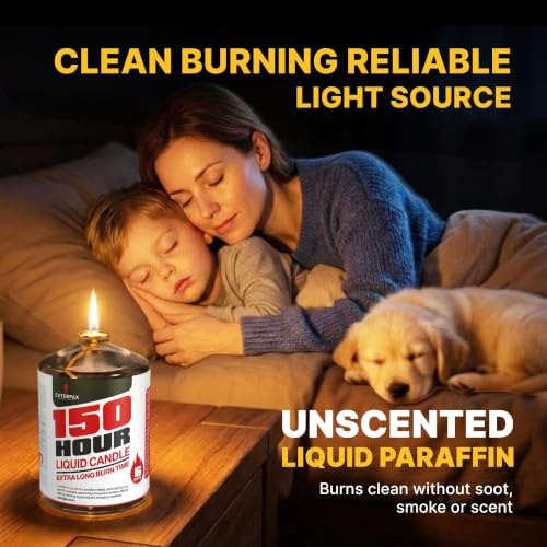 CATERPAX Emergency Candles 150 Hours - Pack of 4 Long Burn Power Outage Candles