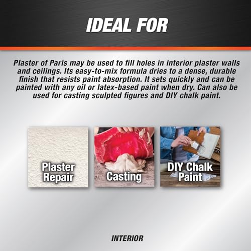 DAP Plaster of Paris 4 lb Tub - Interior Wall & Ceiling Repair, Craft & Sculpting