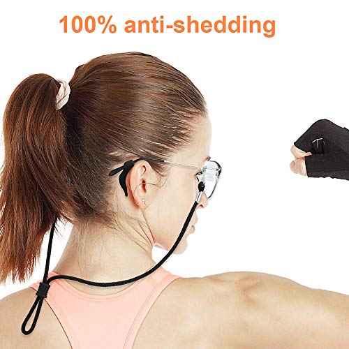 4PCS Premium Nylon Eyeglass Straps, Adjustable Eyewear Retainers, Anti-slip Eyeglass Chains Lanyard, Sport Sunglass Retainer Holder Strap for Men and Women's, with 2 Pairs Eyeglass Ear Grips