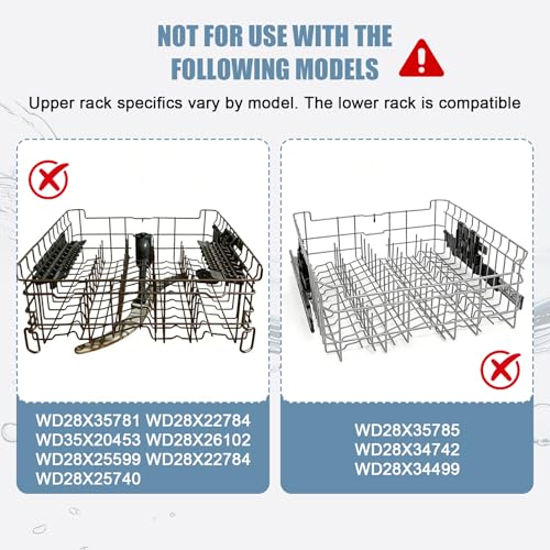 WD28X35779 WD28X30219 Upper Rack for GE Dishwashers — FrameFirm 20.8 x 20 x 7.3 in