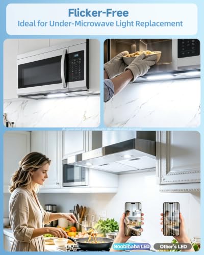 G8 LED Microwave Light Bulb 4W 120V 6000K 2Pack by Noobibaba, Fits GE/Samsung/LG