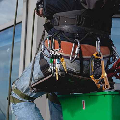 12pc Portable Bit holder Key chain, 1/4 inch Hex Shank Screwdriver Bit Clip for Impact Driver Drill Bit Keychain Extension Bar Quick Release, Easy Change Screwdriver Bit Holders